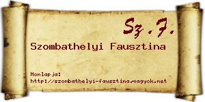 Szombathelyi Fausztina névjegykártya